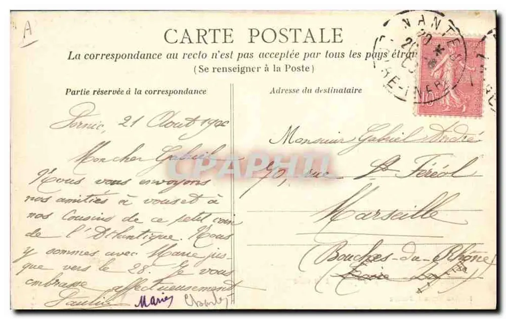 Pornic — Os cais e a cale — Edição Grasset, Pornic - Verso
