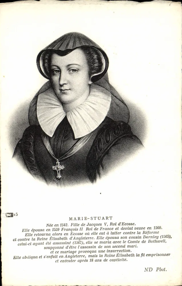 Marie-Stuart — retrato histórico — ND Fot. n°15 - Frente