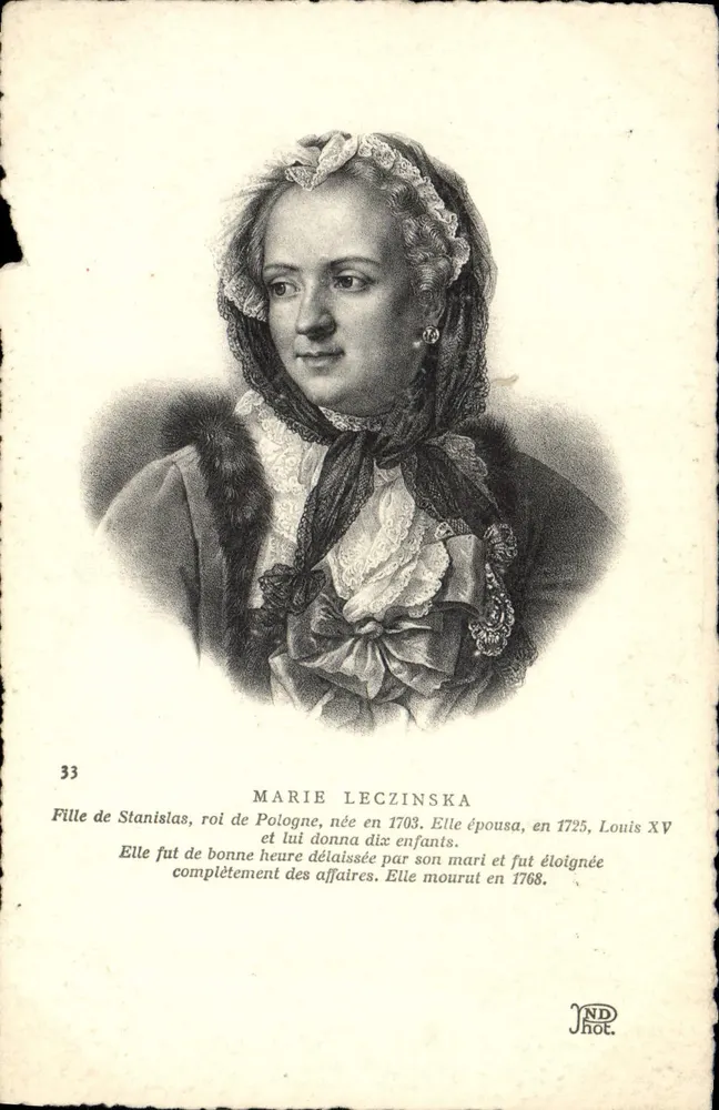 Marie Leszczynska — Dziewica Stanisława, króla Polski, urodzona w 1703 — JND hot. n°33 - Awers
