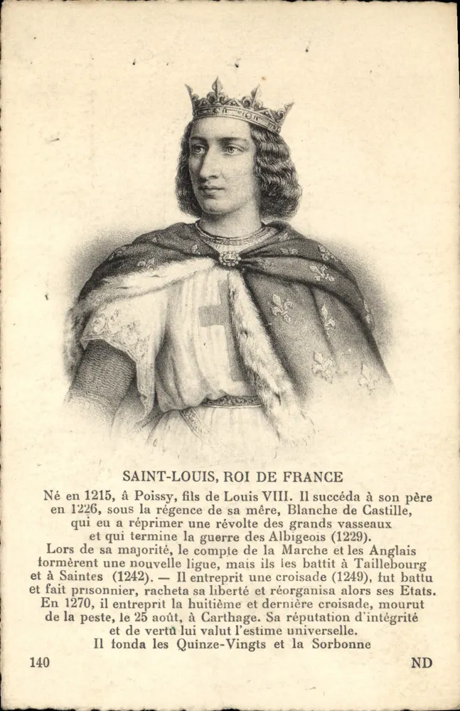 Saint-Louis, König von Frankreich — Biografie — ND, Nr. 140 - Vorderseite