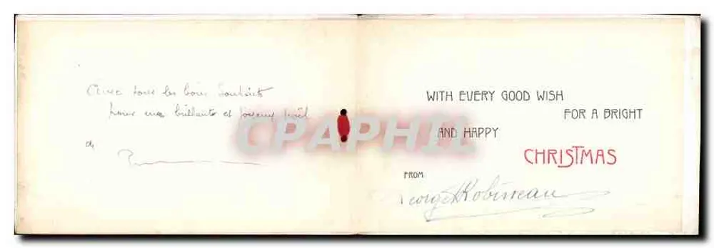 Filhotes em um cesto — Carta de véspera de Natal — Raphael Tuck & Sons Ltd. - Verso