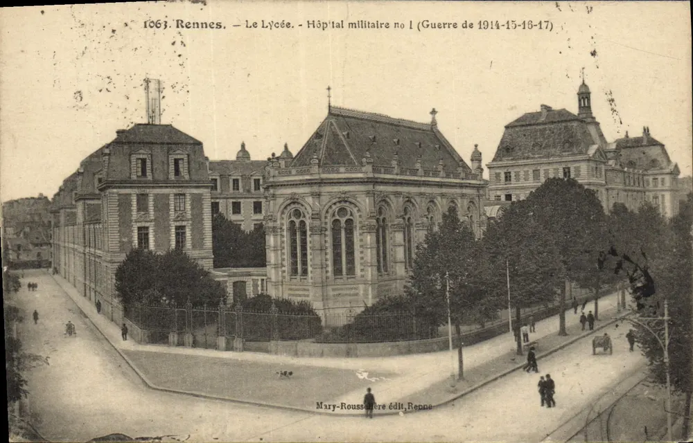 Rennes — Militärkrankenhaus Nr. 1 (Krieg 1914-15-16-17) — Verlag Mary-Roussière, Rennes - Vorderseite