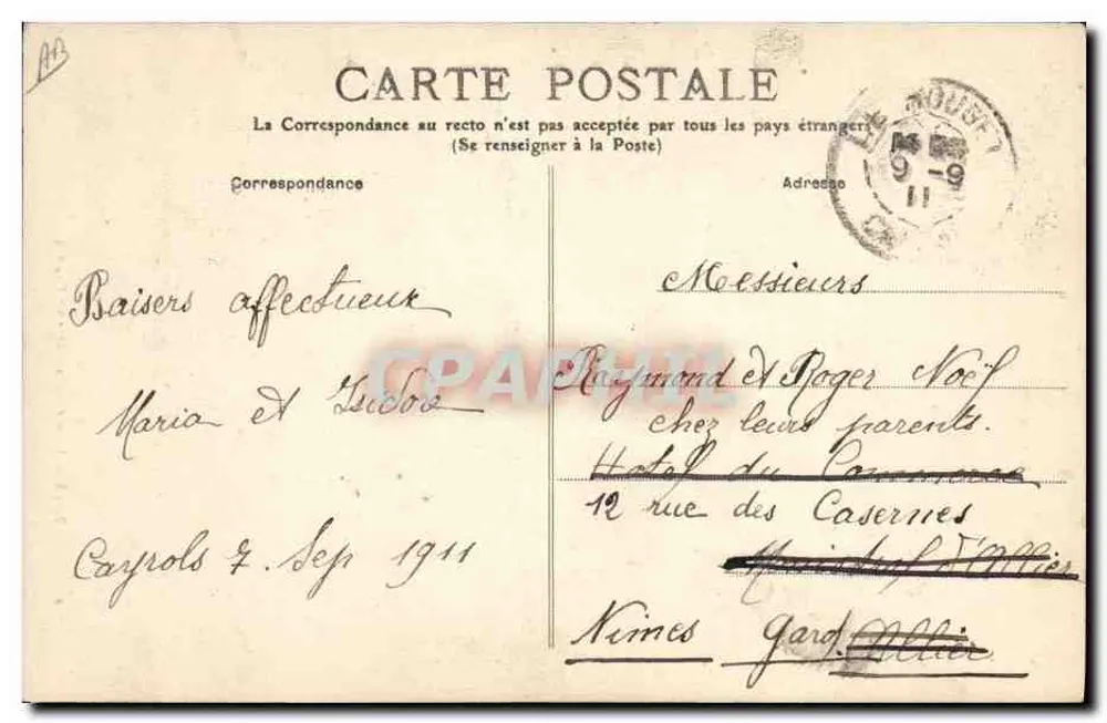 L'Auvergne — Eine Spinnerei und ihr Liebling — M.T. I.L. n°2613 - Rückseite