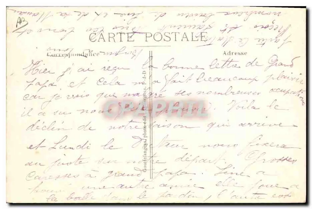 A Auvergne — Cenas Rurais — G. d'O. - 1041 - Verso