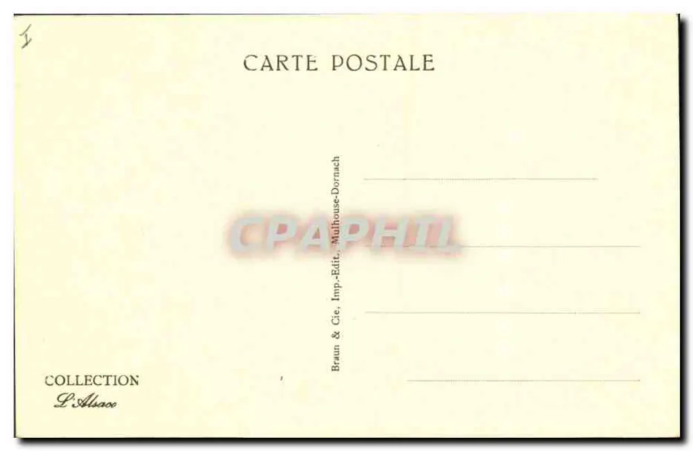 Alsace — Nid de cigognes — Braun & Cie, Mulhouse-Dornach - Verso