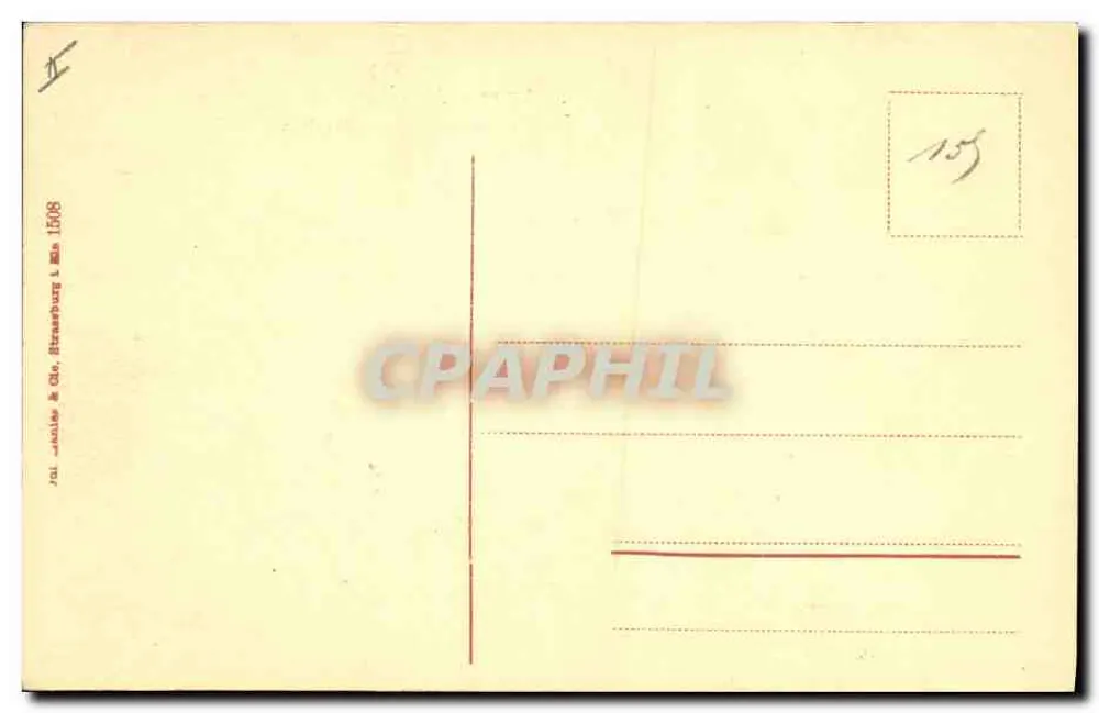 Elsässer - Alsaciens — Na plataforma da Catedral — Jablitz & Cie, Strasbourg L. No. 1508 - Verso