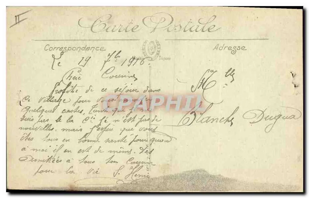 Femme en costume alsacien — Type d'Alsacienne — éditeur LL, n° 88 - Verso