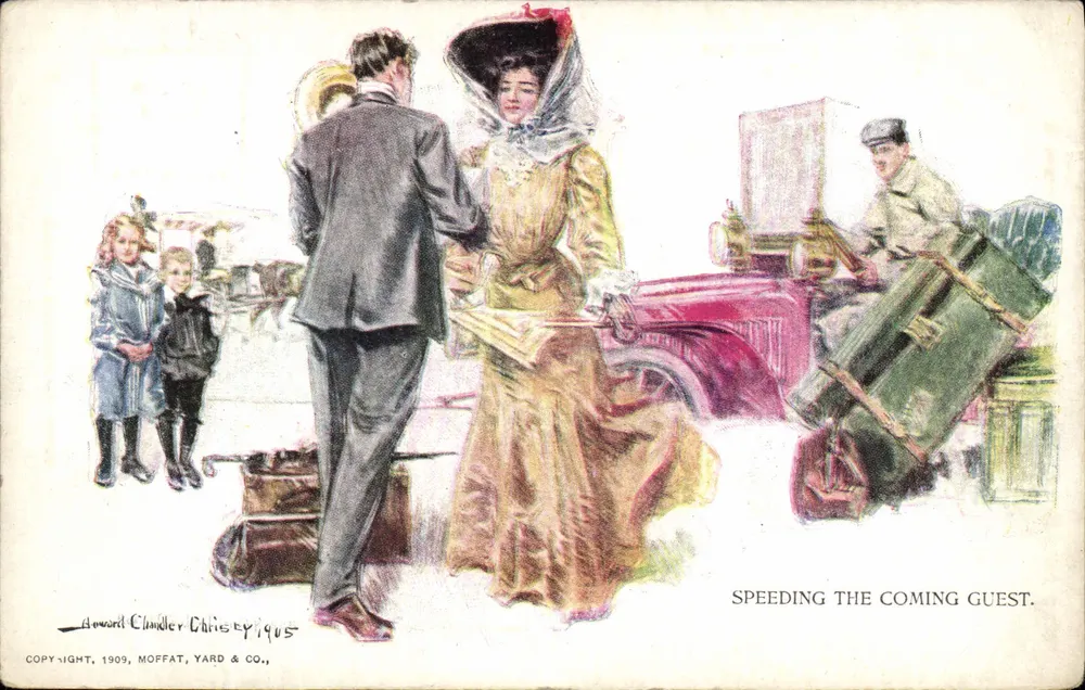 Speeding the Coming Guest — Edward Chandler Christy 1905 — Moffat, Yard & Co. - Vorderseite