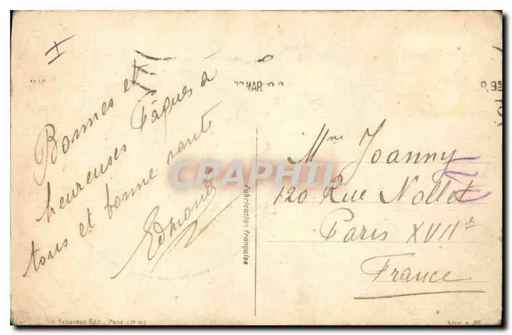 Enfant pleurant — scène de punition — éditeur : Les Sanarens Edit, Paris 129, rue de la Paix - Verso