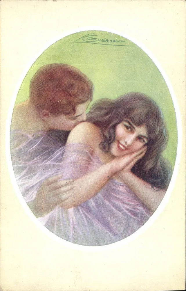 Junges Paar, das sich umarmt — Illustration von Guerzon — n° 340-1 - Vorderseite