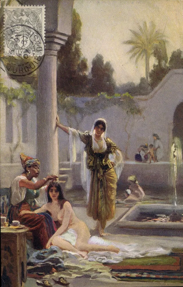 Orientalische BadeSzene — Verlag XG LEVYAN — Seriennummer R 117 - Vorderseite