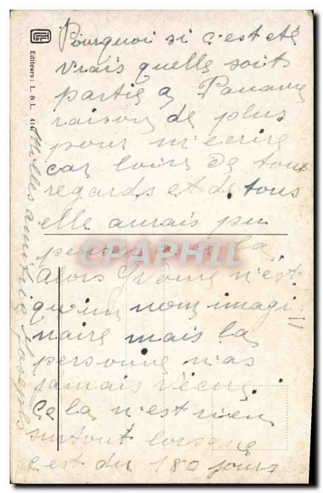 Cena oriental — mulheres e jarros — editor L. & L. 414 - Verso