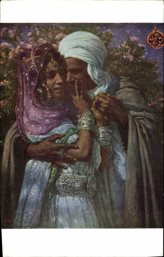 Zwei Frauen in orientalischer Kleidung — E. Dinet, n°394 — Musée du Luxembourg - Vorderseite