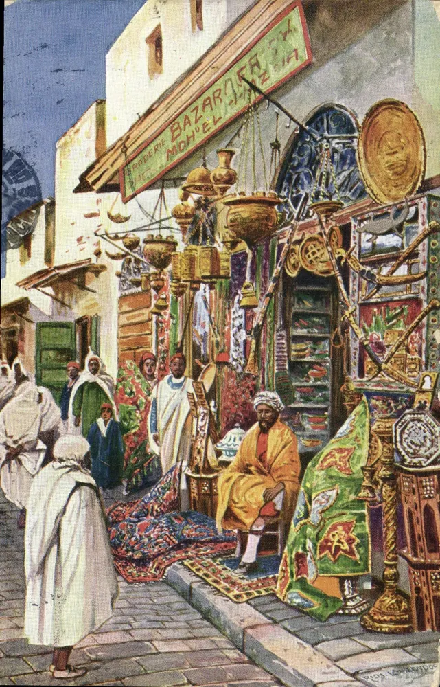 Bazar von Tunis — Bazar El M'Zia — Verlag Hérouard & Fils, n°302 - Vorderseite