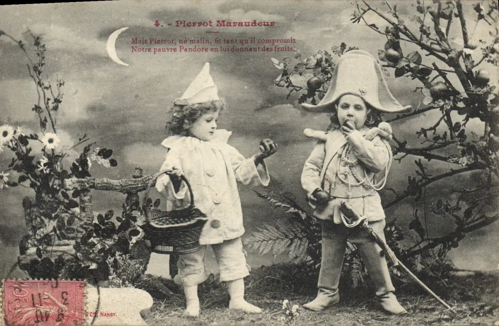 Pierrot der Streuner — Szenen aus einem Märchen mit Kindern in Kostümen — C. Nancy, Nr. 4 - Vorderseite