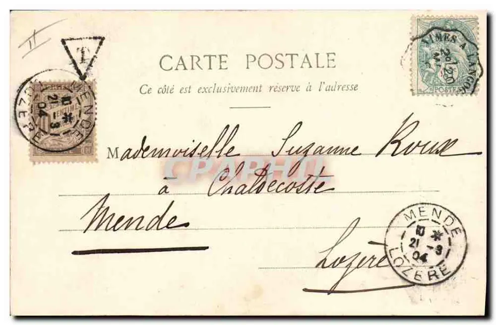 Suzettes Tag — Bade-Szene — Phototype A. Bergeret & Cie, Nancy - Rückseite