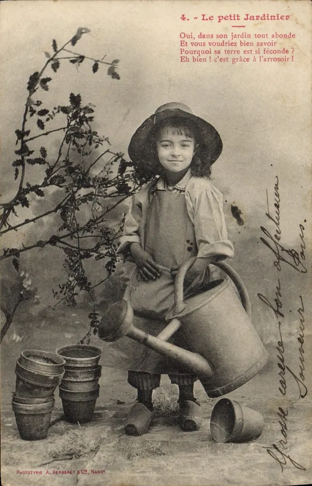 Der kleine Gärtner — Serie 4 — Phototypie A. Bergeat & Cie, Nancy - Vorderseite