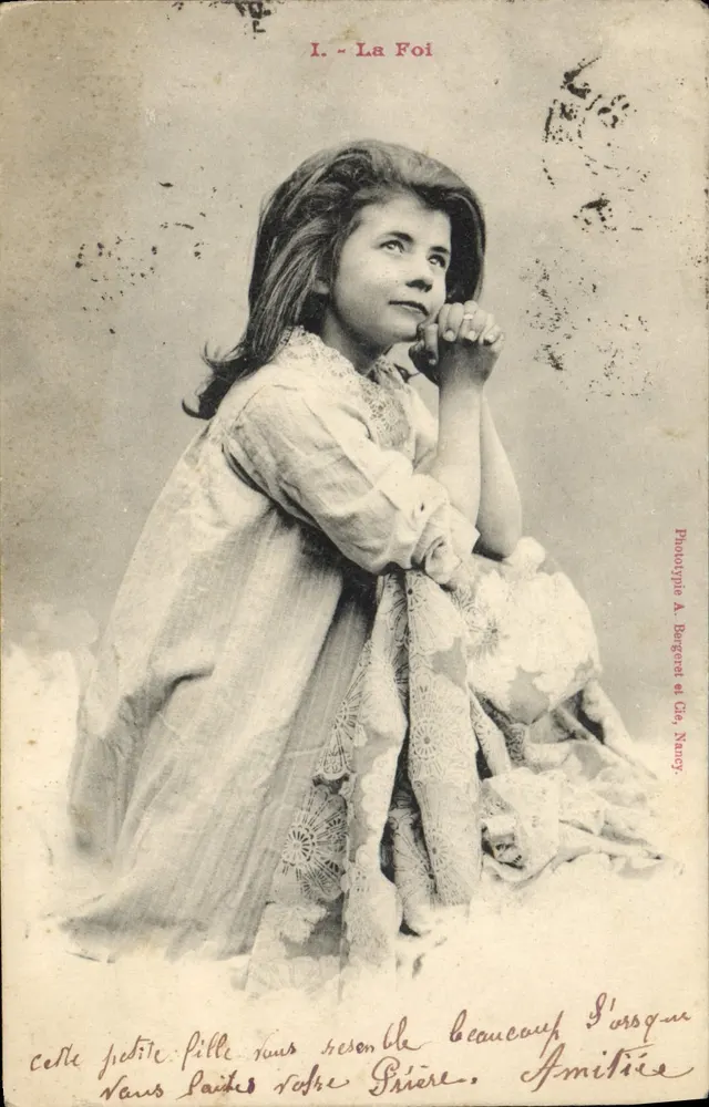 Mädchen — Glaube — Phototypie A. Berguet et Cie, Nancy - Vorderseite
