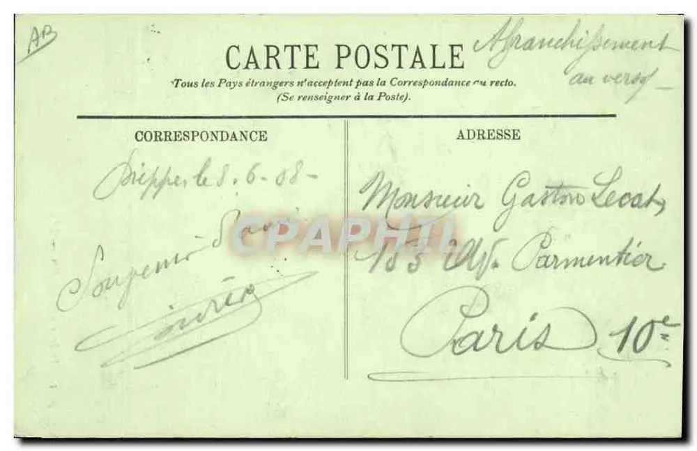 Pêcheur de Crêvettes — LL. Paris - Verso