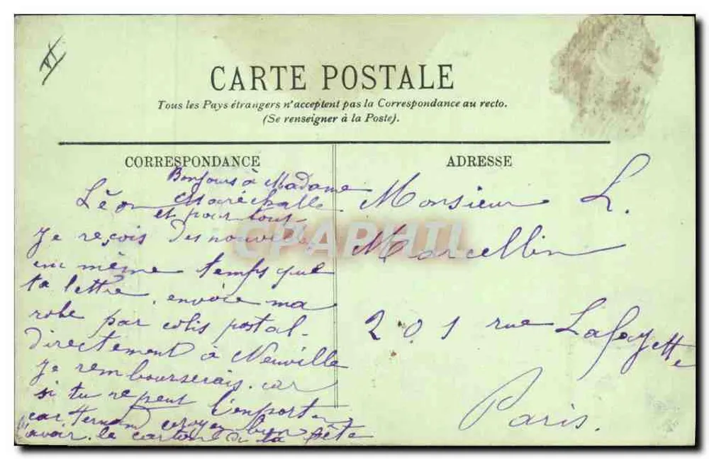 Mulher de pescador — Tipo de Matelote — LL. — n°3017 - Verso