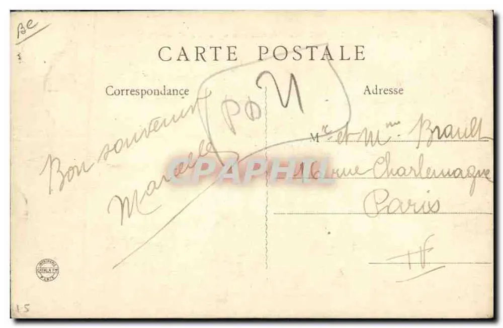Abreise der Garnelenfischer — B.F., Paris — Nr. XIII - Rückseite
