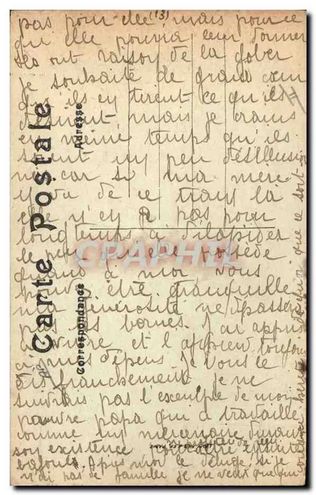 Maison de Pêcheurs — Scène de vie au seuil d'une maison — LL, n° 3054 - Verso