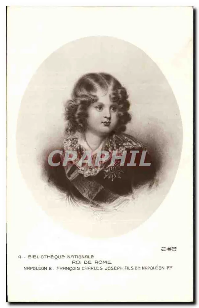 Napoleão II, Francisco Carlos José, filho de Napoleão I — Rei de Roma — Bibliothèque Nationale, série 4 - Frente