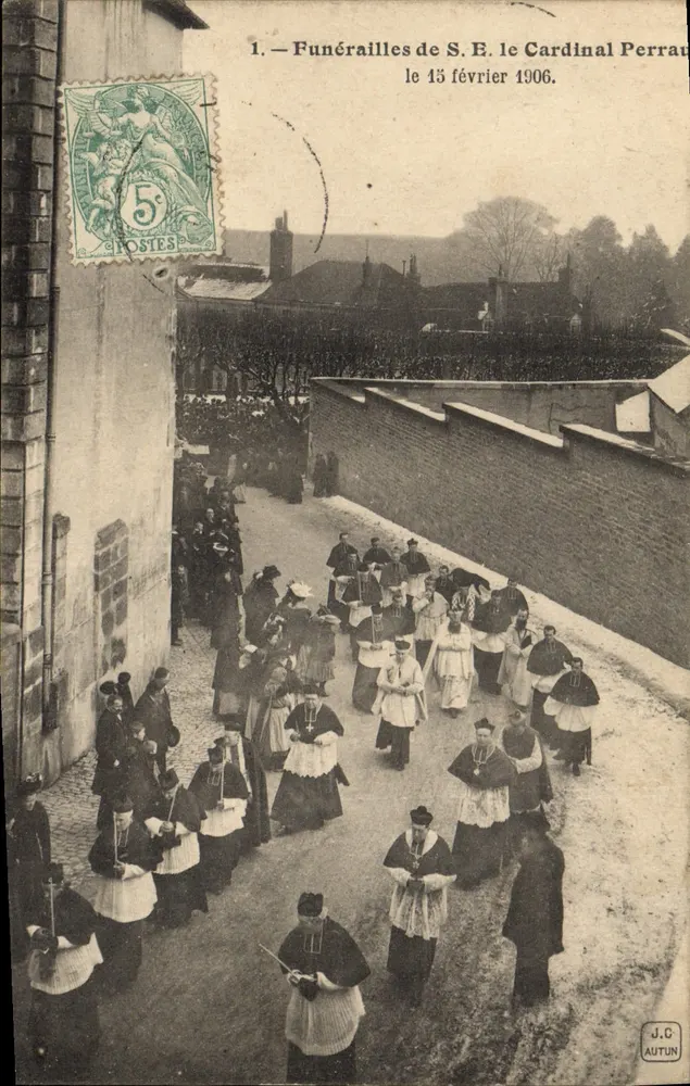 Trauerfeier von E.H. Kardinal Perrat — 13. Februar 1906 — J.C. AUTUN - Vorderseite