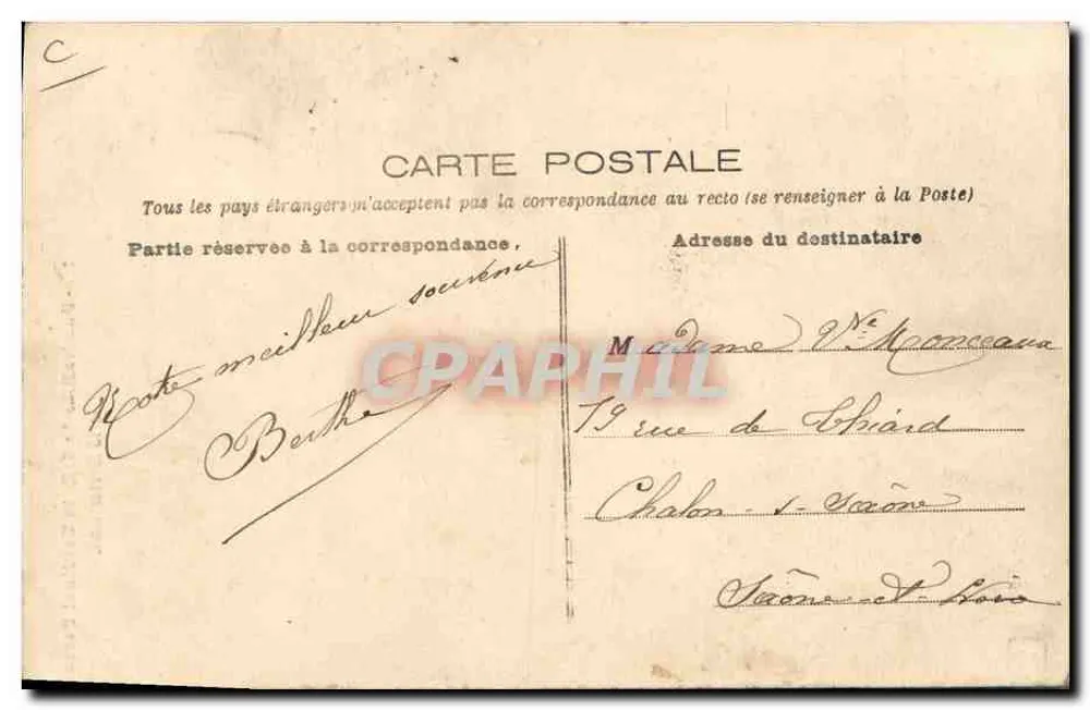 Trauerfeier von E.H. Kardinal Perrat — 13. Februar 1906 — J.C. AUTUN - Rückseite