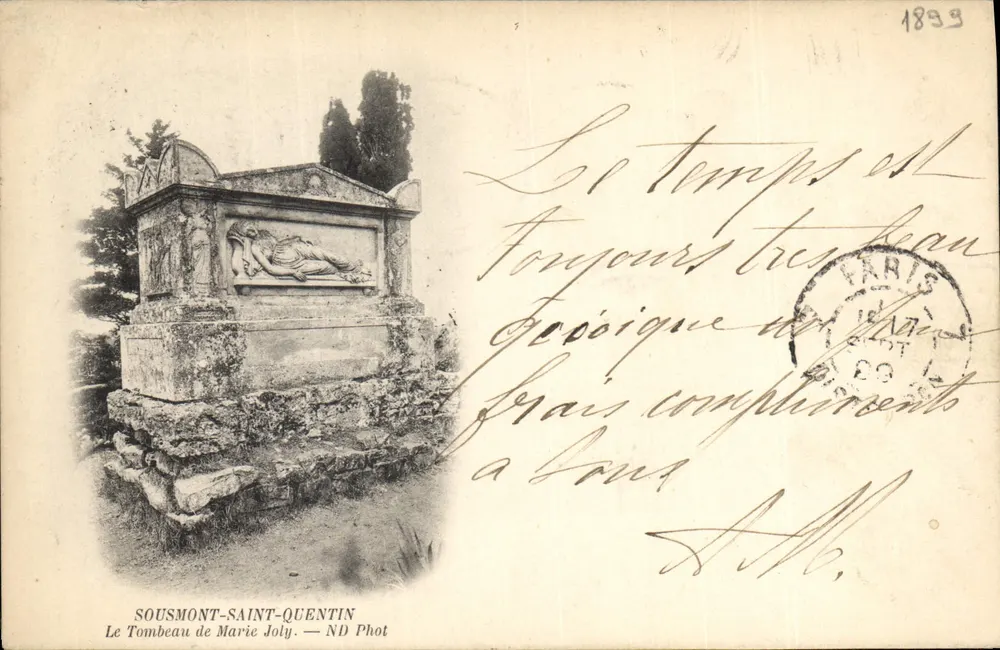 Sousmont-Saint-Quentin — Das Grab von Marie Joly — ND Phot - Vorderseite