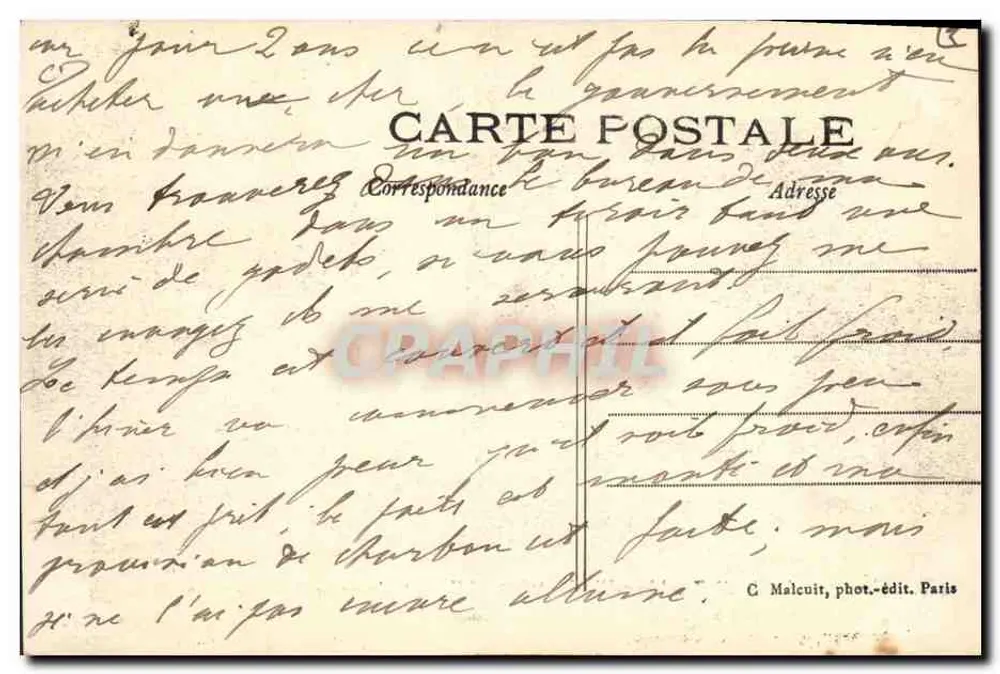 Trauerfeier der Opfer in Versailles — Die Leichenwagen während der religiösen Zeremonie — Katastrophe des Militärballons 'République', 25. September 1909 — C. Nr. - Rückseite