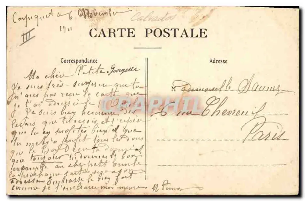 Caen — Hotel Dieu — Eingangstor — Aufnahme eines Kranken - Rückseite