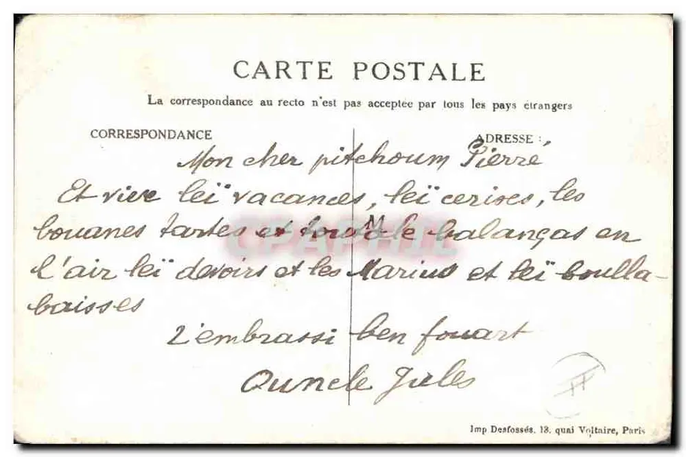 Mulher dormindo — A saúde como a fortuna — Comissão Americana de Prevenção contra a Tuberculose na França, 3 Rue de Berri, PARIS - Verso