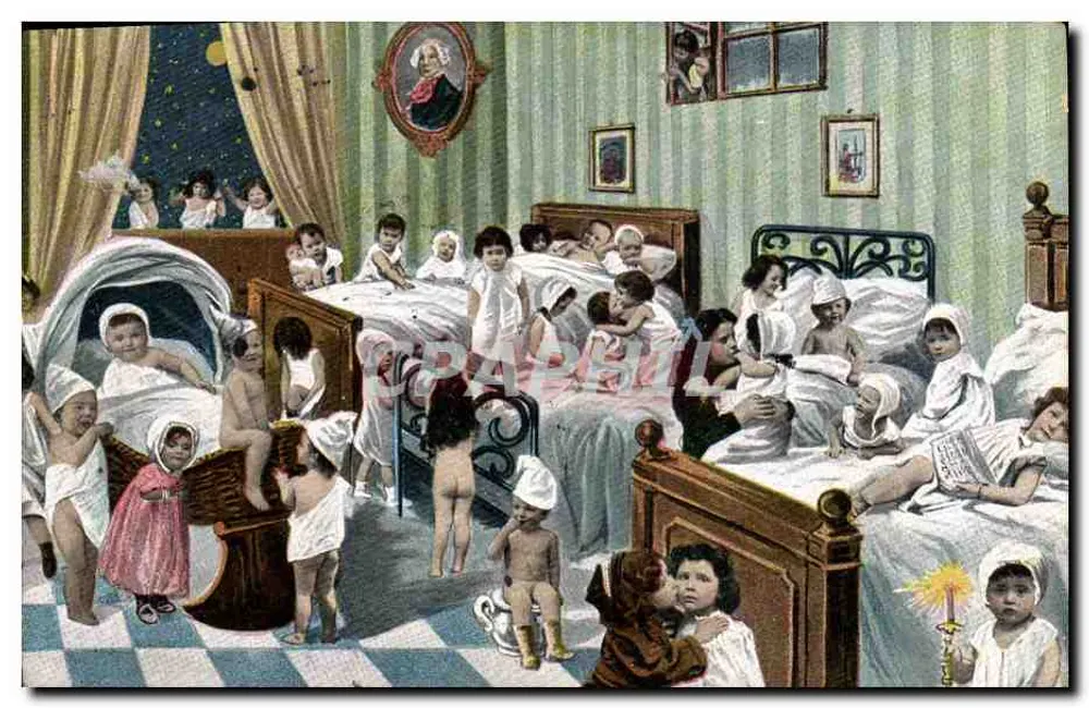 Crianças em uma sala — cena noturna — editor não visível - Frente