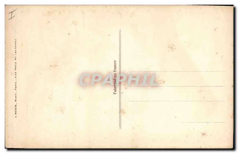 Das Flugzeug des Glücks — Szene mit Babys in Rosen und einem Flugzeug — A. NOYER, Paris - Rückseite