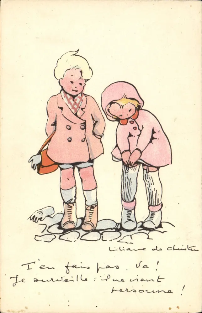 Zwei Kinder — Kinderszene — Edition 'Bellecour' Lyon - Vorderseite