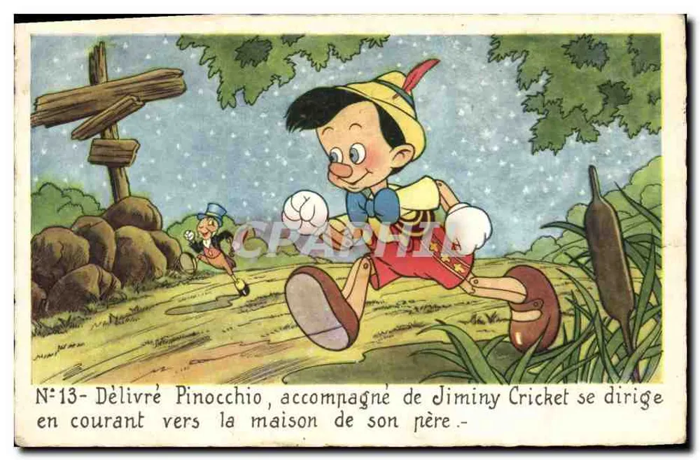 Pinocchio und Jiminy Cricket — Nr. 13 — Éditions Superluxé - Paris - Vorderseite