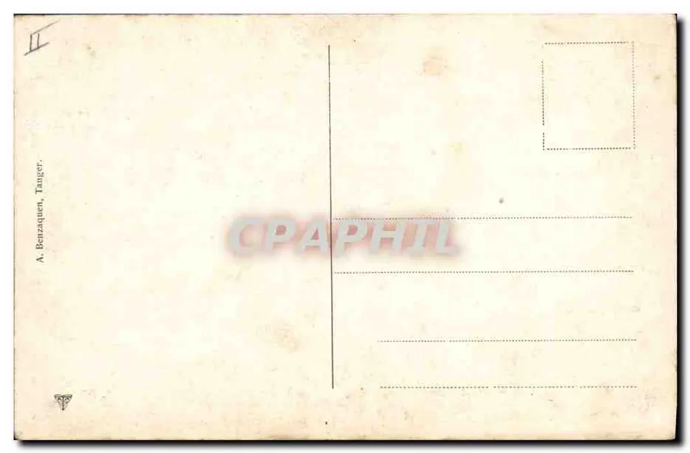 Marché — Vendeur de marchandises — A. Benzaquen, Tanger - Verso