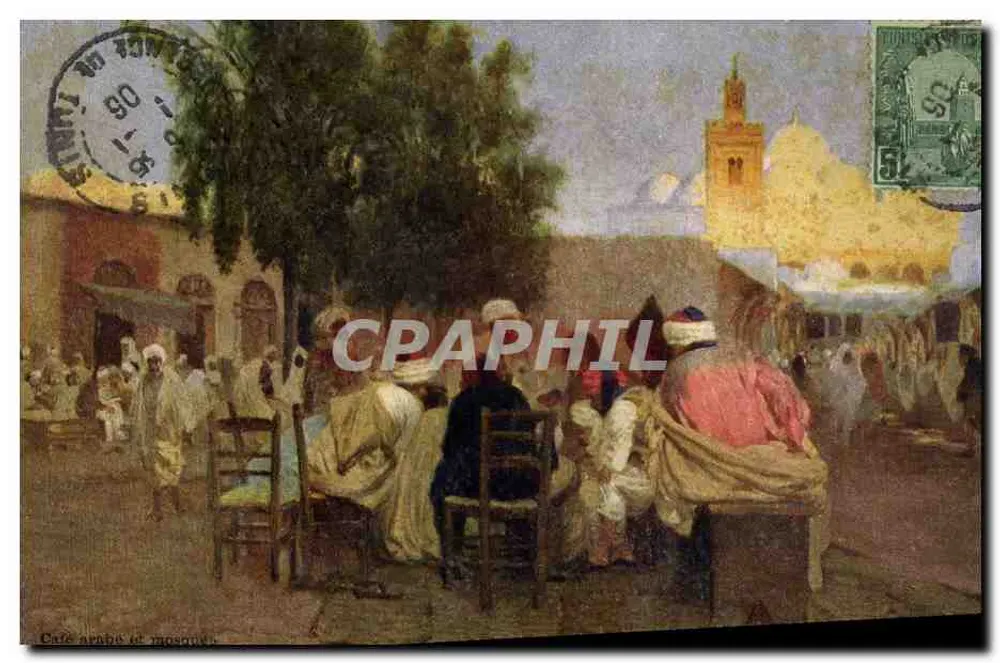 Algerischer Café in TUNIS — Verlag R.A.I.D. — Serie T.O. 19 - Vorderseite