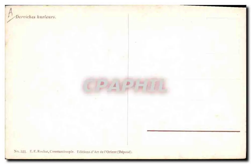 Wiehlende Dervische — Aquarellmalerei — E. F. Rochat, Konstantinopel, 1915 - Rückseite