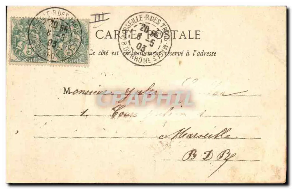 Die vier Damen — Dame von Kreuz — Phototypie A. Barguier et Cie — Nancy - Rückseite