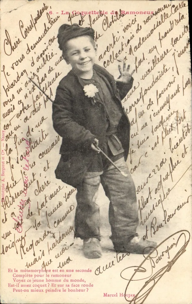 Der Schornsteinfeger — Die Schmuckkunst des Schornsteinfegers — Phototypie A. Bergeret und Cie, Nancy, n°6 - Vorderseite