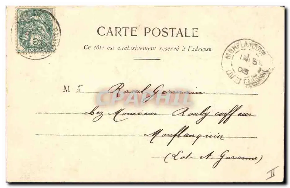 Die Gêneurs im Wagon — Édition Phototypie A. Bergeret et Cie, Nancy - Rückseite