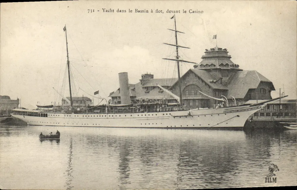 Yacht im Flachwasserbecken vor dem Casino — HLM, Nr. 731 - Vorderseite