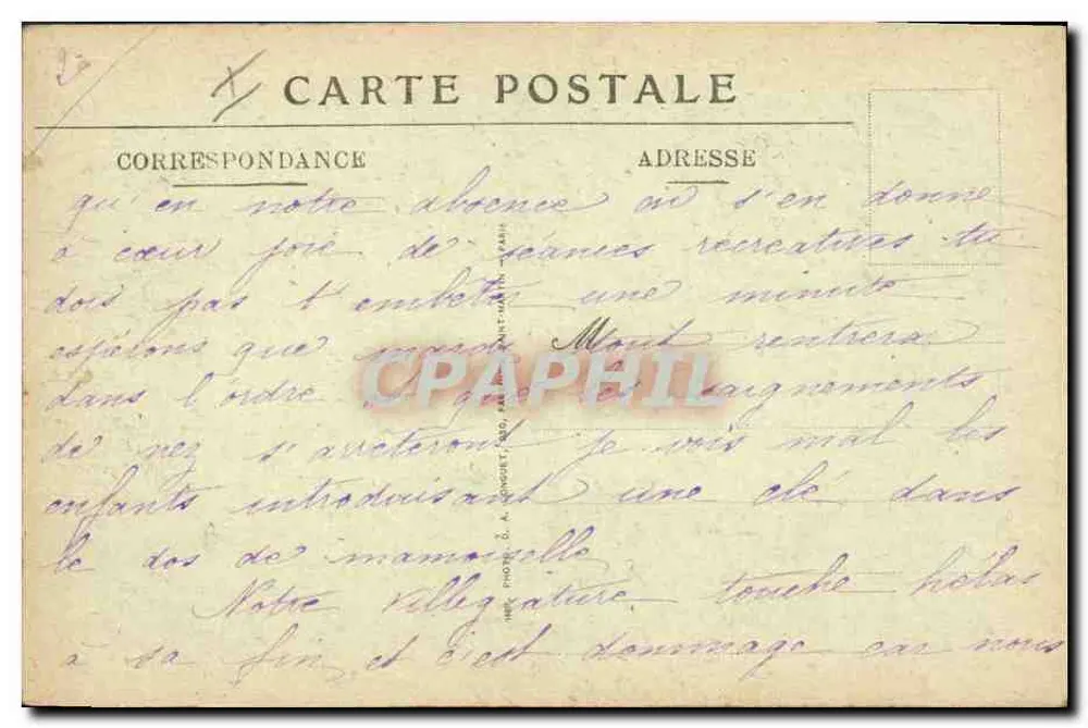 Duas mulheres pescando perto de uma cascata — 8. — ÇA MORD ! — Foto G. A. ROUGET, PARIS - Verso