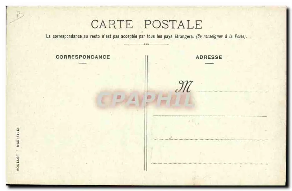 Rybacka — Marsylia — wydawca Moullot, nr XI z serii 'Sporty' - Rewers