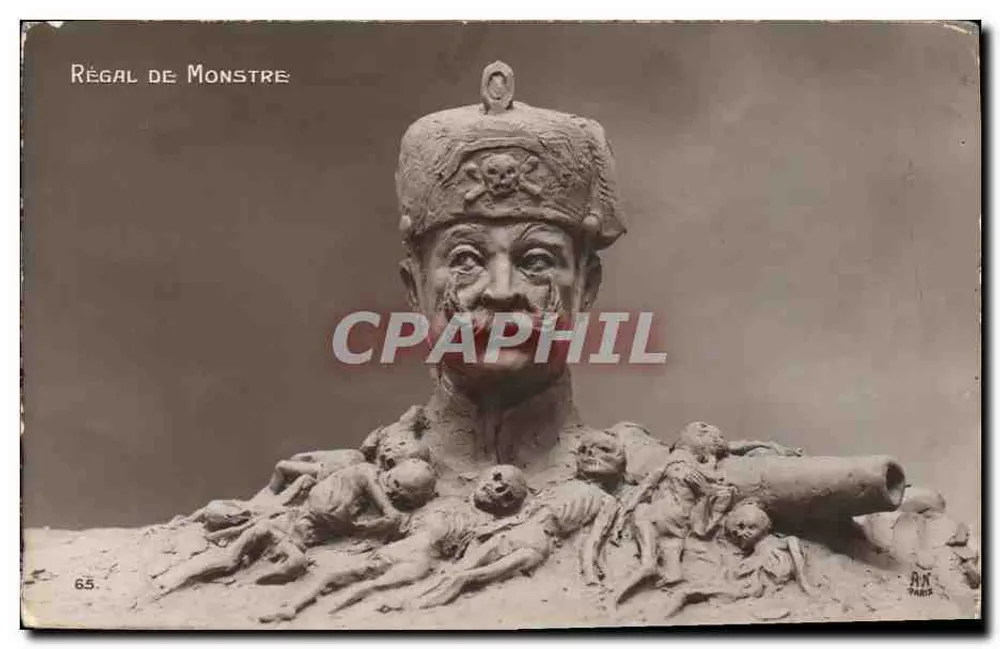 Escultura satírica de Régal de Monstre — editor A. Noyer, Paris, n° 65 - Frente