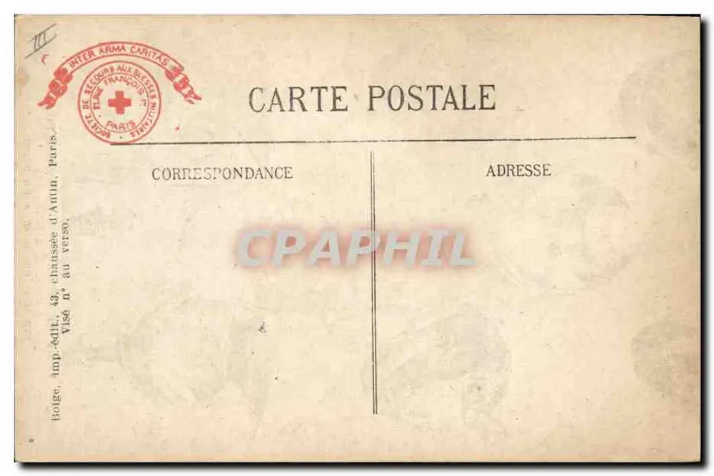Deutsche Frisuren — Militärmuseum, Kampagne 1914-15 — Verlag Boîge, Paris - Rückseite