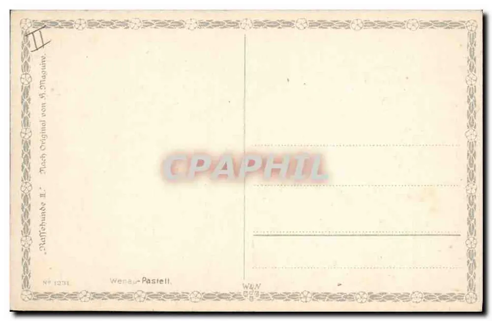 Dois border collies — cena pastoral — Wenaau-Pastell, N° 1331 - Verso