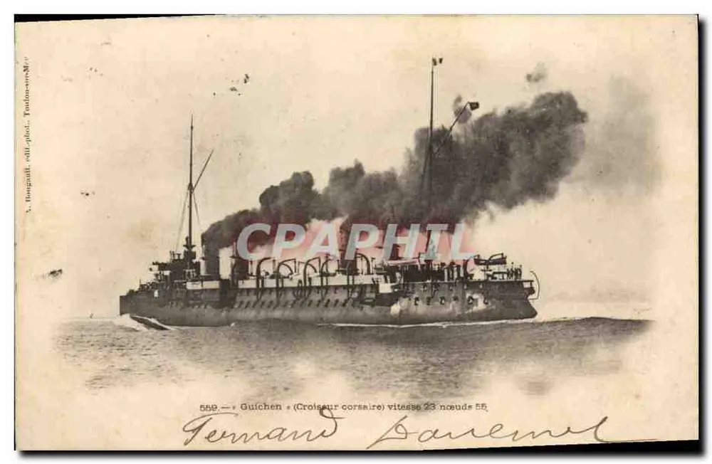Cruiser corsealre Guilchen — velocidade 23 nós — editor Toulouse — n° 550 - Frente